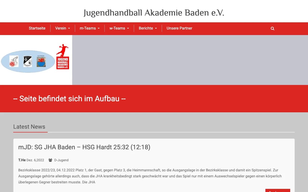 JHA Baden — Verein & Jugendsport